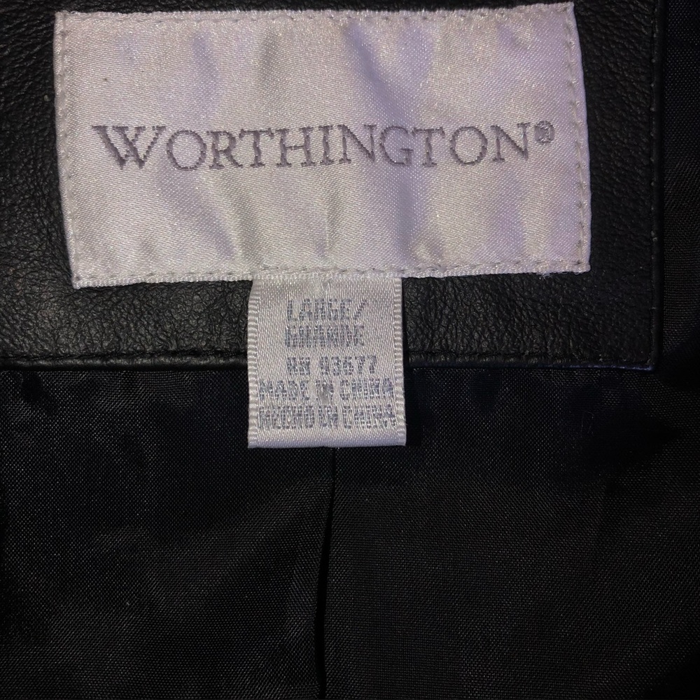 Worthington Black Leather Outerwear size L